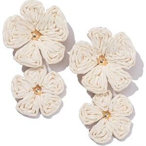 Boho  Raffia Flower Earrings | Beach Vacation Earrings